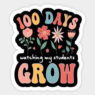 100 Day Watching My Students Grow 100 days of School Teacher Sticker